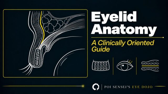 Eyelid anatomy: a clinically oriented guide. A line drawing of a sagittal section of the upper eyelid, with the orbital septum highlighted