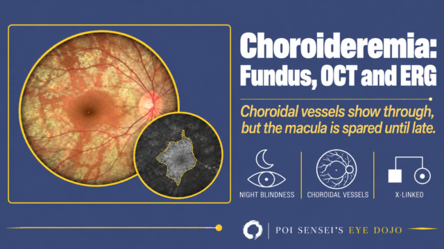 Choroideremia: Fundus, OCT and ERG